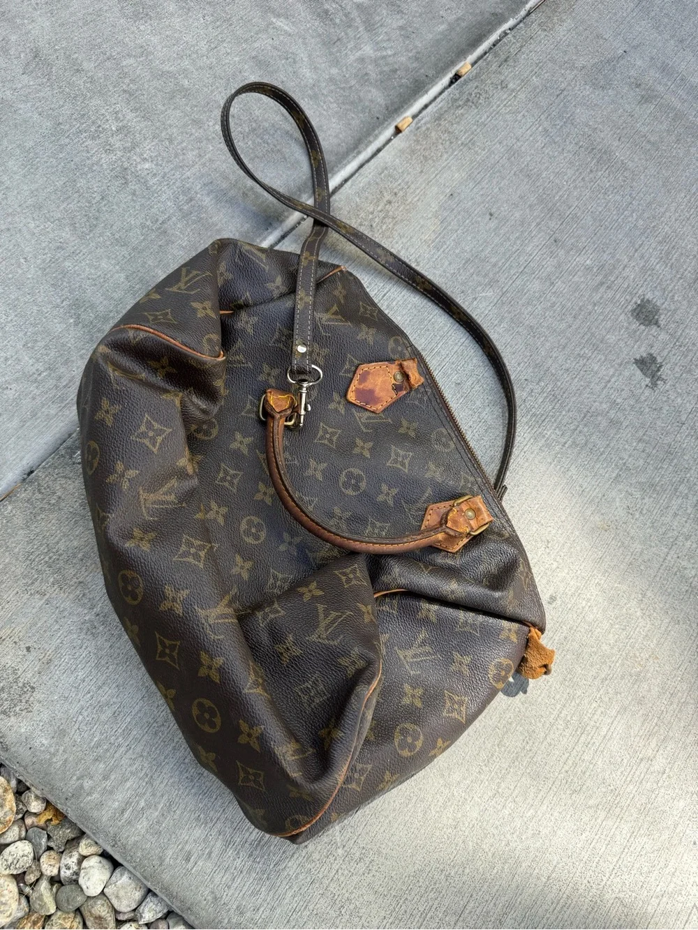 Louis Vuitton Monogram Canvas Top-Handle Tote in Brown